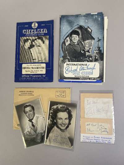 Collection of handbooks Football Favourites, Annuals, etc., some foreign interest, some autographed
 noted include handbooks Burnley 1946-47, West Bro