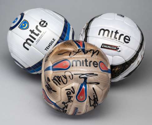 Portsmouth team signed Mitre Nationwide Football League official football,
 bearing MITRE, NATIONWIDE FOOTBALL LEAGUE and THE FOOTBALL LEAGUE logo's, 