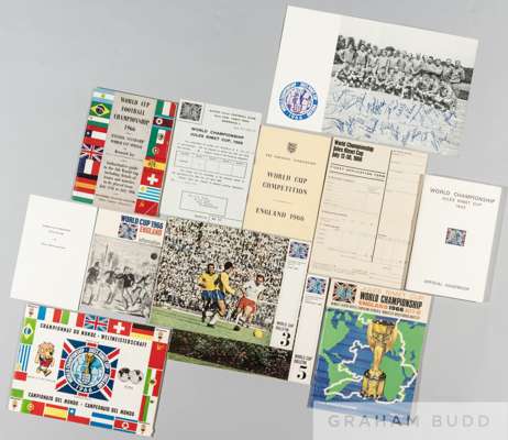 Football World Cup England 1966 interesting selection of brochures and booklets