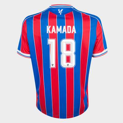 Daichi Kamada red and blue No.18 Crystal Palace v. Dynamo Kyiv match worn shirt