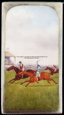 A silver & enamel vesta case by Sampson Mordan & Co., London, 1889