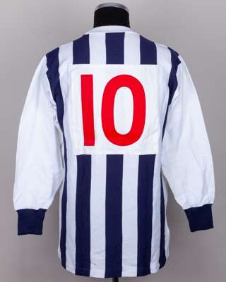 Blue and white No.10 West Bromwich Albion autographed long-sleeved shirt, 1964-69