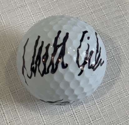 Matt Fitzpatrick (UK) signed 2022 US Open 8 by 10in. photograph, signed in blue permanent marker at The Open in St. Andrews, 2022, sold with a signed 