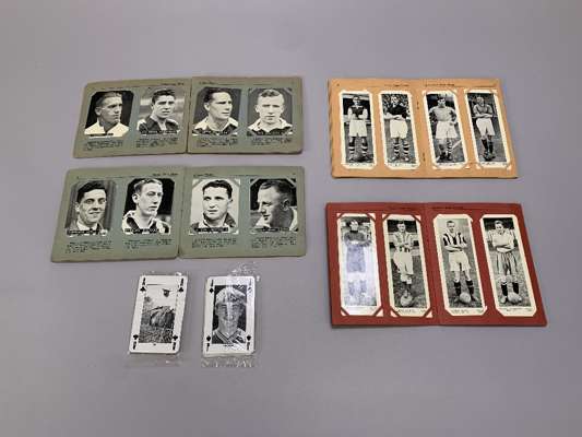 Twenty-seven Topical Times panel portraits, colour and black and white examples, Topic Times cigarette card albums