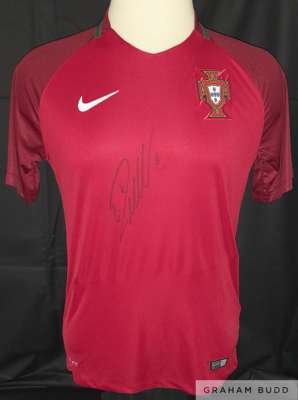 Cristiano Ronaldo signed Portugal replica shirt to that worn when they won the 2016 Euro Championship final after they beat France 1-0 (aet) at the St