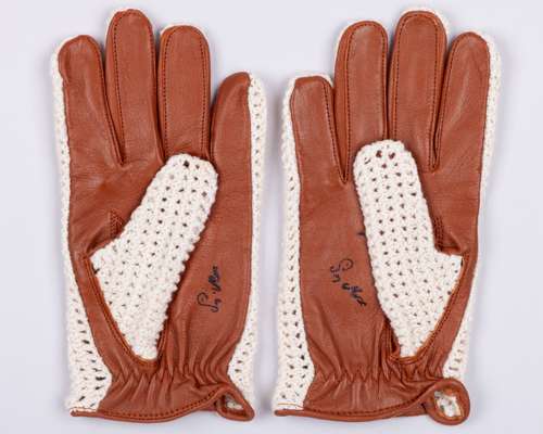 Stirling Moss Signed Replica Gloves