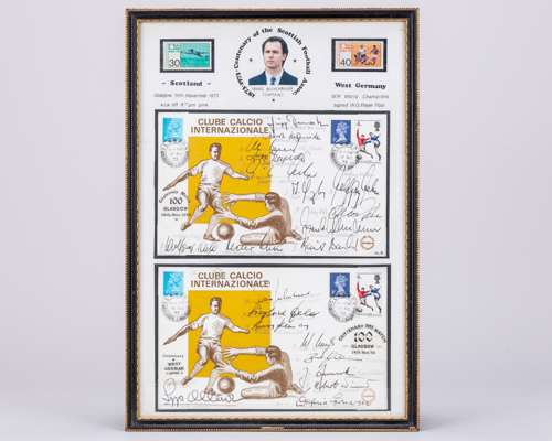 Two commemorative postal covers celebrating Centenary of the Scottish Football Association