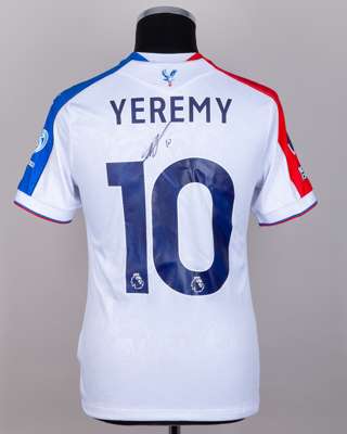 Yéremy Pino No.10 Crystal Palace v. Nottingham Forest (Away) match issued signed shirt