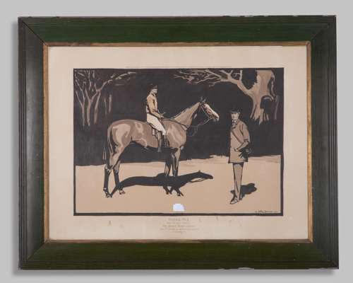Nevison Arthur Loraine (British, 1863-1934) print of the racehorse The Flying Fox