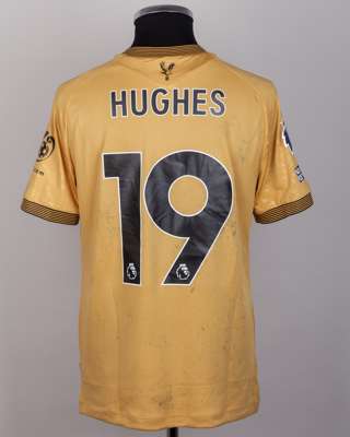 Will Hughes No.19 Crystal Palace v. Brighton (Away) match worn shirt