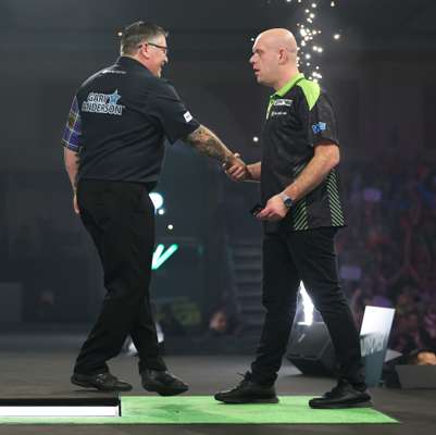 Michael van Gerwen v. Gary Anderson Round 4, match-used dartboard
