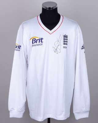 Ryan Sidebottom England autographed cricket jumper