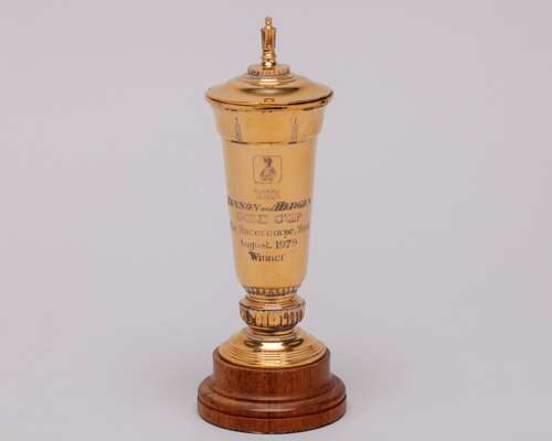 The trophy for the 1979 Benson & Hedges Gold Cup won by Troy