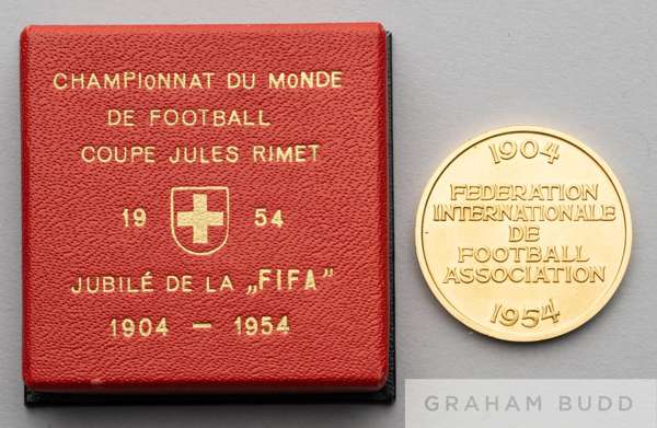 FIFA 50th anniversary continental 900/1000 gold medal by Peka