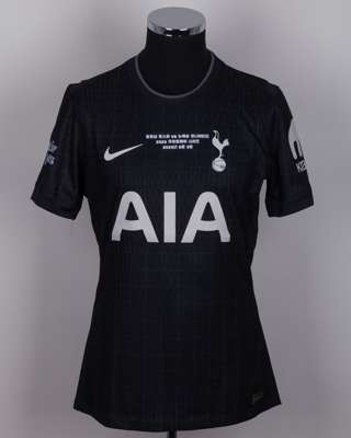 Son Heung-Min black No.7 Tottenham Hotspur match issued short-sleeved shirt, 2025