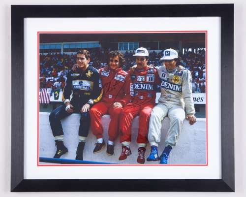 “Wall of Champions” Framed Print Signed by Nigel Mansell & Alain Prost
