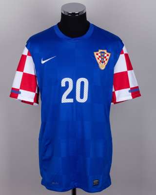 Blue, red and white No.20 Croatia v. Republic of Ireland short-sleeved shirt, 2011