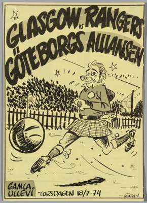 Rare Gothenburg v Rangers Friendly Match programme, 18th July 1974 

 Overall good