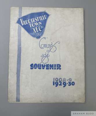 Tom Wilson Huddersfield Town AFC Ltd, Coming of Age Souvenir 1908-09 - 1929-30 brochure

 Some staining to covers and creased

 The following lots 902