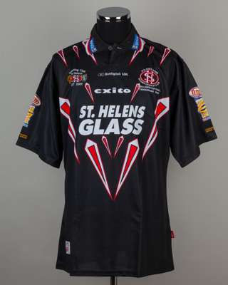 Tommy Martyn black St Helens 2001 Challenge Cup Final shirt v Bradford Bulls