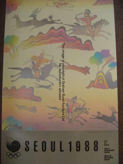 A 1988 Seoul Olympic Games poster, from the fine art series,