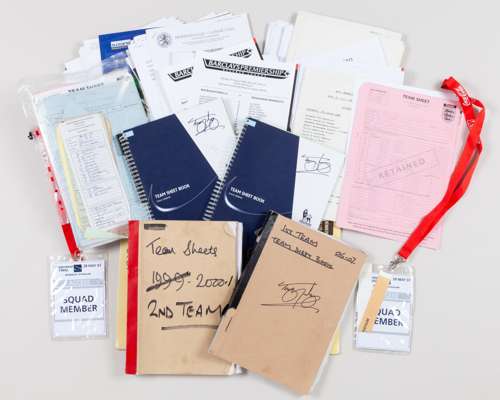 Large collection of West Bromwich Albion team sheets, administrative and tactical documents