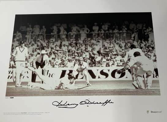 Australia: Kerry O’Keefe signed limited edition black and white print from 1977 Centenary Test Match at MCG (Australia v England), 
 produced by Sharp