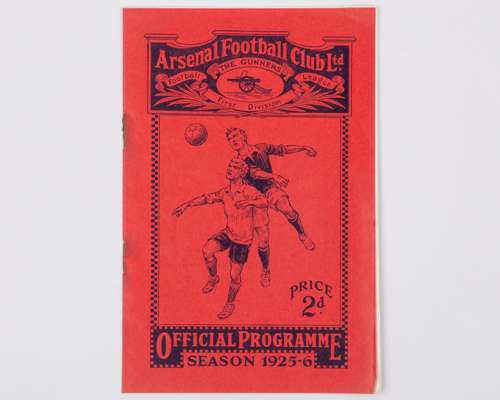Arsenal v. Leeds United match programme, 26th September 1925