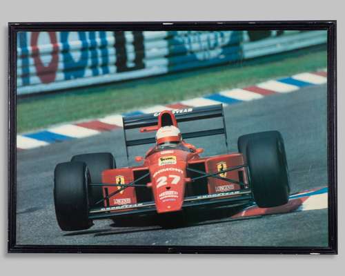 Nigel Mansell Ferrari Framed Print.
