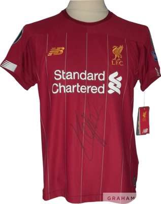 Jurgen Klopp Liverpool manager signed 2019-20 Premier League season winning shirt, 
 brand new official Liverpool FC merchandise with tags still attac