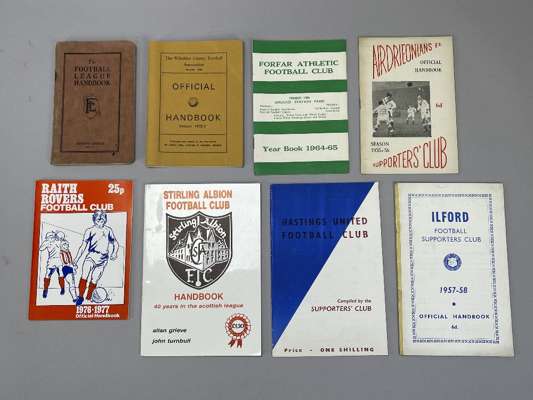 Collection of handbooks relating to English & Scottish League teams, dating from 1950s,
 including Birmingham 1956, Nottingham Forest 1959-60, Brighto
