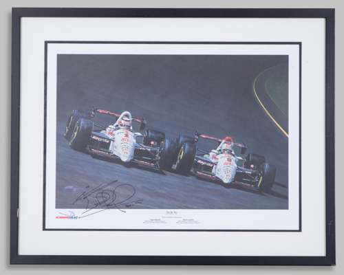 “Two By Two” Signed Nigel Mansell Print By Frederik Yohe