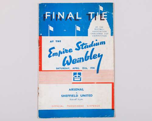 Arsenal v. Sheffield United F.A. Cup Final match programme, 25th April 1936