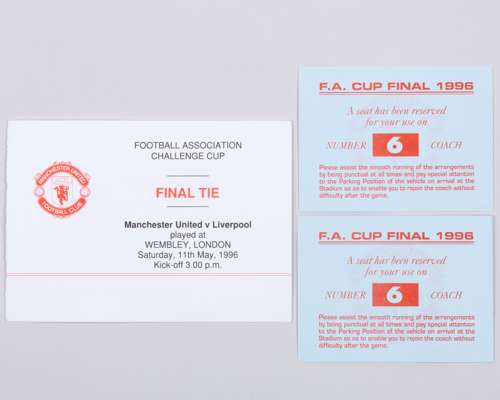 Manchester United 1996 F.A.Cup Final staff itinerary