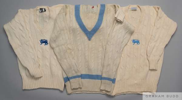 David Lloyd World Series jumper and two other jumpers
 World Series with light blue trim  (3)

 The following Lots 187 to 221 relate to the cricket ca