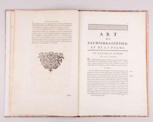 Art du Paumier Raquetier et de la Paume by Francois Alexandre Pierre de Garsault, 1767
