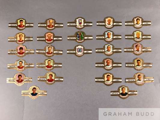 A set of 1966 World Cup England & Germany player profile Ernst Casimir cigar bands