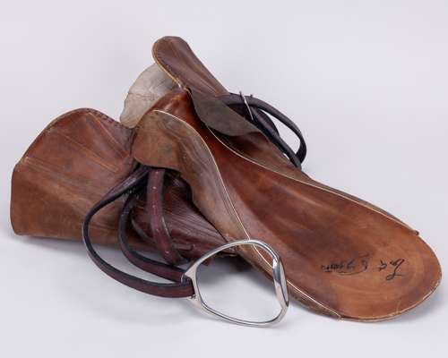 A jockey saddle signed by Lester Piggott
