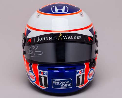 Jenson Button 2016 McLaren F1 Team Full Size Limited Edition Official Signed Replica Helmet