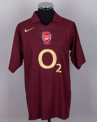 Thierry Henry redcurrant No.14 Arsenal short-sleeved shirt, 2005-06