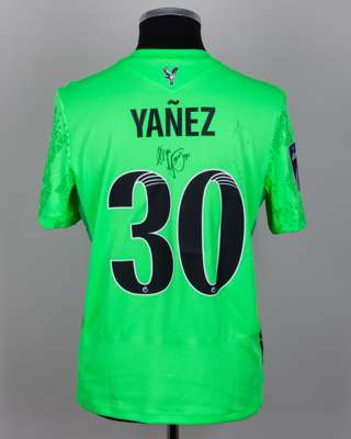 Shae Yañez green No.30 Crystal Palace v. Sheffield United match worn shirt