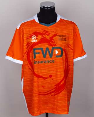 Samy Hyppia orange and white No.4 World Legends v. Hong Kong Legends shirt, 2024