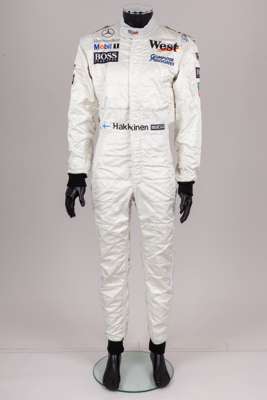 Mika Hakkinen 1997/98 Signed McLaren Mercedes Race & Test Used Suit