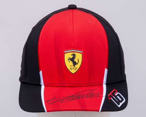 Charles Leclerc 2023 Ferrari Signed Driver Issue Framed Cap