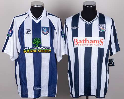 Blue and white West Bromwich Albion short-sleeved shirt, Umbro