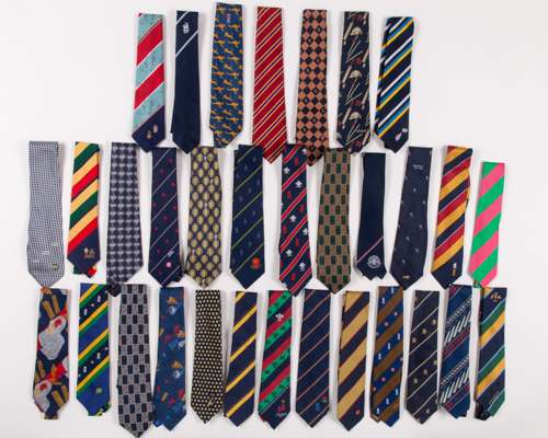 Dickie Bird an assortment of cricketing ties
