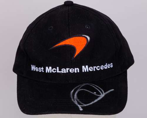 Mika Hakkinen Signed West McLaren Mercedes Cap