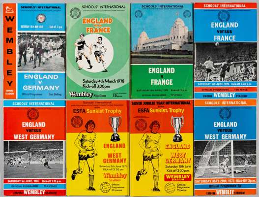 Unusual collection of autographed schoolboy and non-league programmes, 
 including non-league last FA Amateurs C/F Bishops Strotford v Ilford 20th Apr