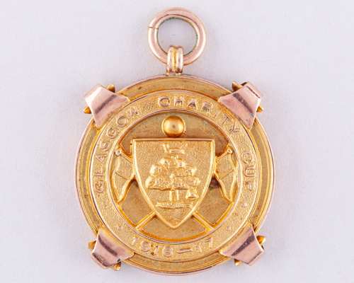 James McMenemy 9ct gold Glasgow Charity Cup medal, 1916-17