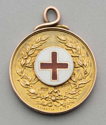 Newcastle United 9ct gold medal for Newcastle & Sunderland Hospital Cup 1911 awarded to James Quar McPherson for the match between Newcastle and Sunde